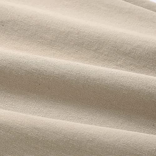 Men's Casual Twill Pants with Elastic Waist