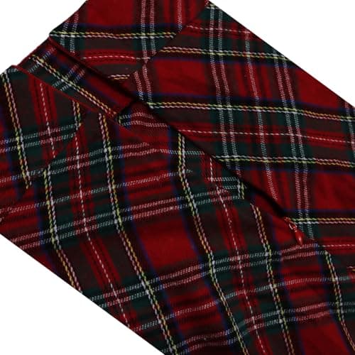 Sheface Women's High-Waist Plaid Pleated Maxi Skirt with Pockets