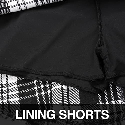 High Waist Lace Up A-line Plaid Skirt for Women