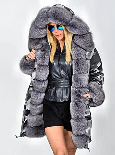 Roiii Women's Warm Winter Thicken Hooded Down Parka Jacket