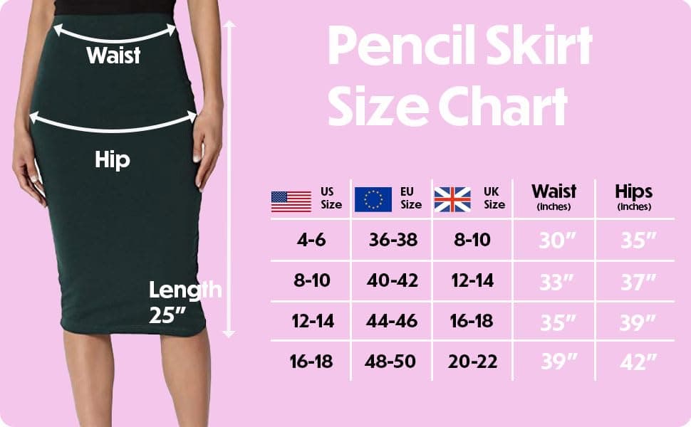 Pretty Print High Waist Pencil Skirt Size 4-18