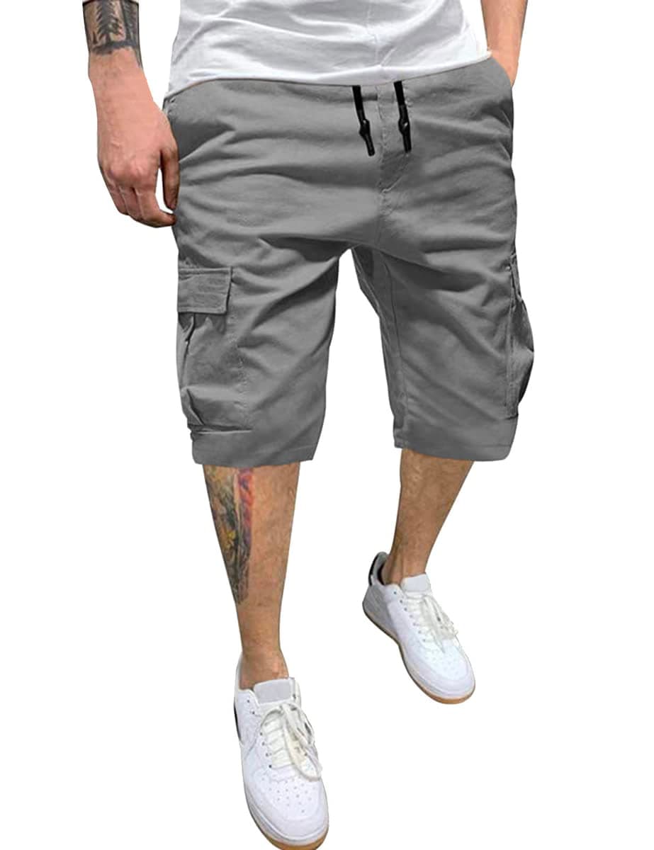 IDEALSANXUN Men's Casual Cotton Cargo Shorts for Summer