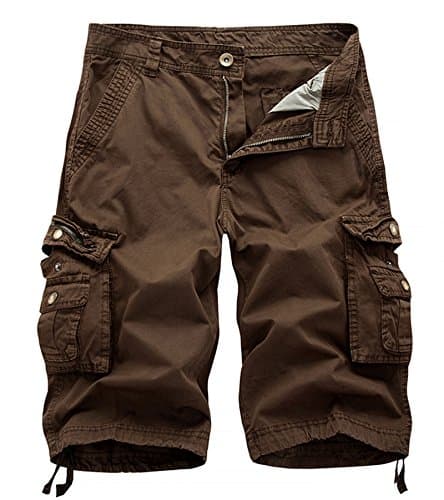 DONGD Men's Camo Cargo Shorts — Coffee