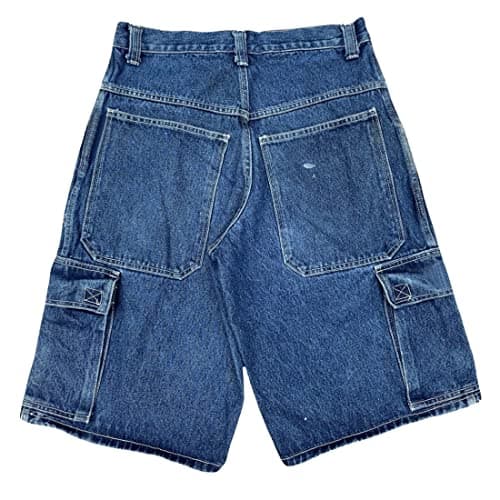 IDEALSANXUN Men's Baggy Casual Long Denim Jorts Shorts Loose Fit Trendy Styles