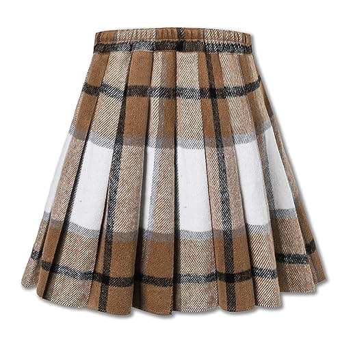 Sangtree Women's Wool Pleated Skirt with Stretch Band, US 4XL, Winterattice