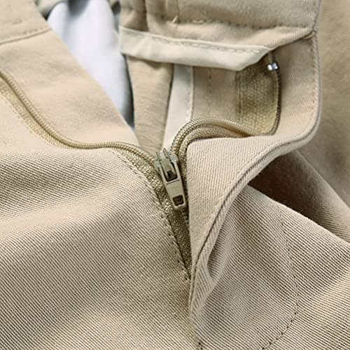 Men's Casual Twill Pants with Elastic Waist