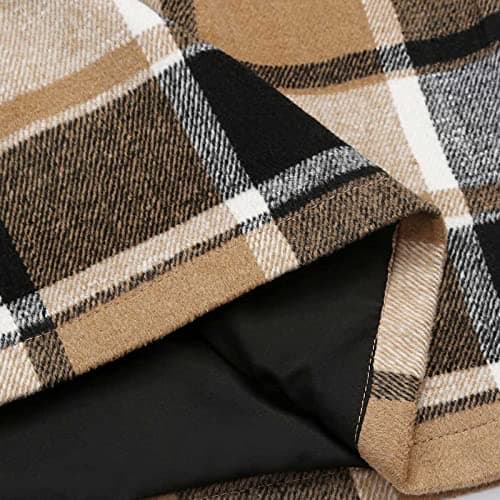 2024 Fall/Winter High Waist Wool Plaid Skirt for Women - Casual and Bodycon