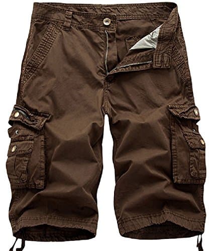 Men's Multi-Pocket Cargo Shorts — Coffee