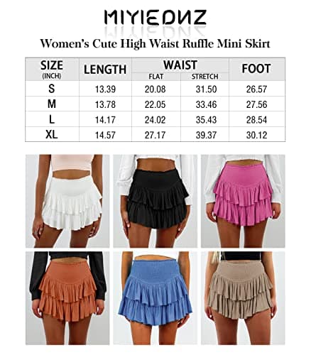 High Waist Ruffle Mini Skirt Women's Fashion
