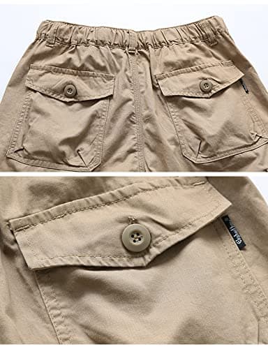 Mens Cotton Cargo Shorts - Casual Baggy Hiking Summer Shorts