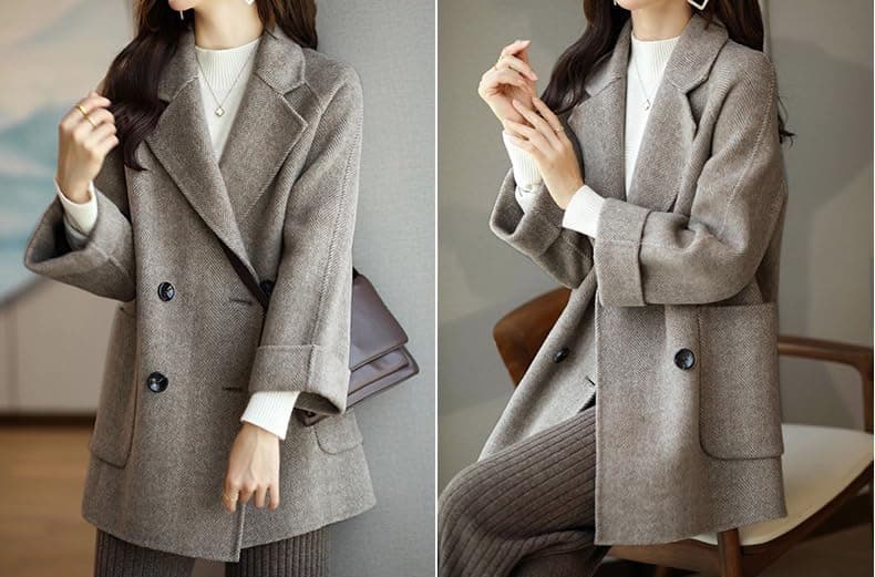 CHARTOU Women's Wool Peacoat Jacket for Winter