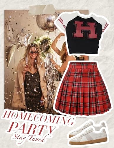 Pleated Skirts for Women: High Waist Mini Skater Tennis A-line Cheerleader