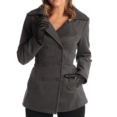 Alpine Swiss Emma Women's Wool Peacoat – Stylish & Warm Fall & Winter Overcoat