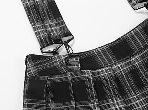 ChouYaTou Women's Cool Sweet A-Line Pleated Mini Skirt
