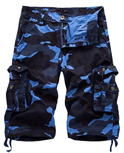 IDEALSANXUN Men's Casual Loose Fit Multi-Pocket Military Style Shorts