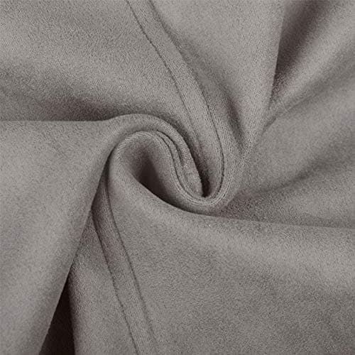 Fuinloth Women's Faux Suede Button Closure A-Line High Waist Mini Skirt — Gray