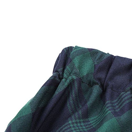Urban CoCo Women's Elastic Waist Tartan Pleated School Skirt