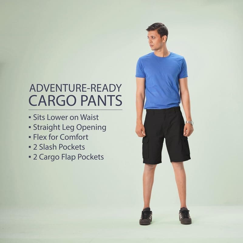 Alamo Men's Regular Fit 100% Cotton Heavy Duty Cargo Shorts