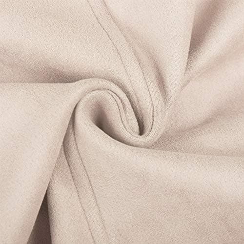 Fuinloth Women's Faux Suede Button Closure A-Line High Waist Mini Skirt — Cream