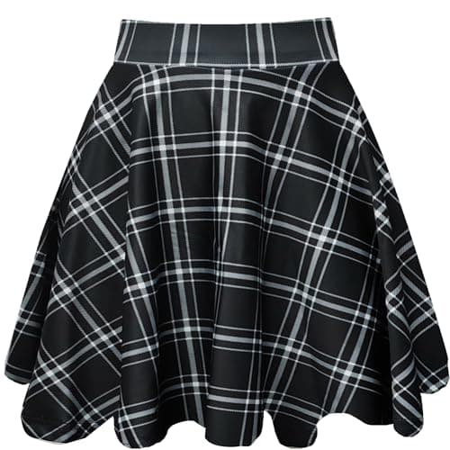 Women's Mini Flared A-Line Stretchy Party Skirts with Shorts