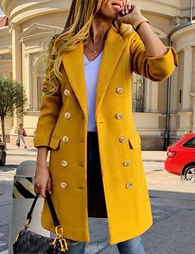 Women's Wool Peacoat for Fall and Winter