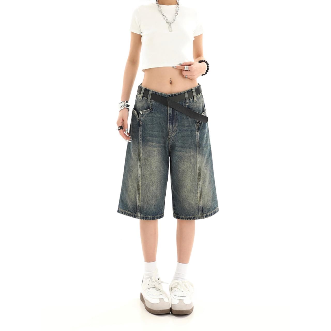 Women's Casual Y2k Jean Shorts with Pockets