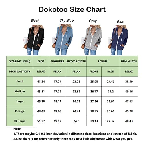Women's Zip Up Hoodie Sweatshirt Jacket Coat