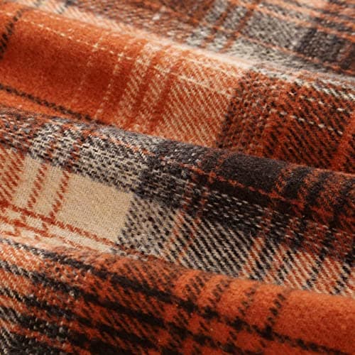 Kinghua Women's High-Waisted Wool Plaid Mini Skirt