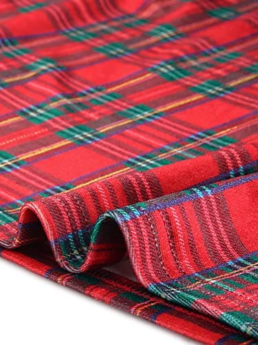 Agnes Orinda Plus Size 2024 A-line Plaid Flare Midi Skirt