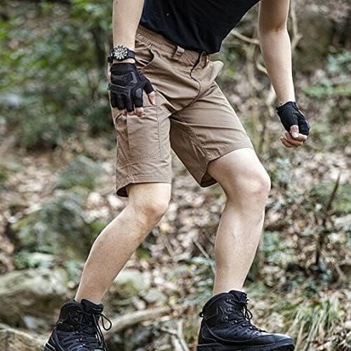 AUTIWITUA Men's Waterproof Tactical Cargo Shorts for Hiking and Fishing