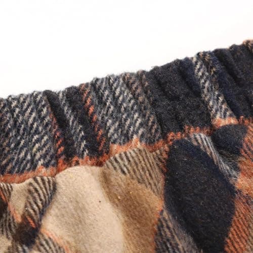 Ylingjun Women's Warm Wool Flared Midi Skirts