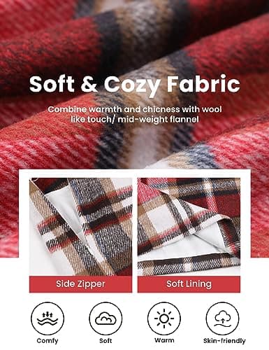 UANEO High-Waisted Plaid Mini Skirt for Women