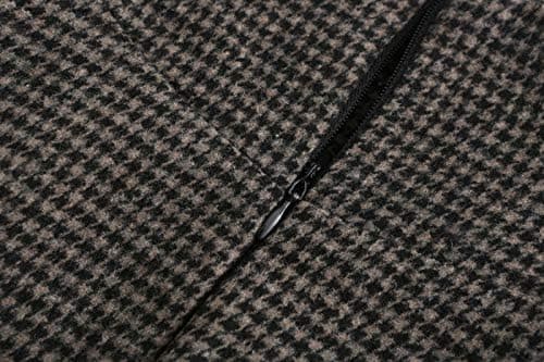 High Waist Plaid Wool Maxi Skirt for Women - A-Line Flared Style