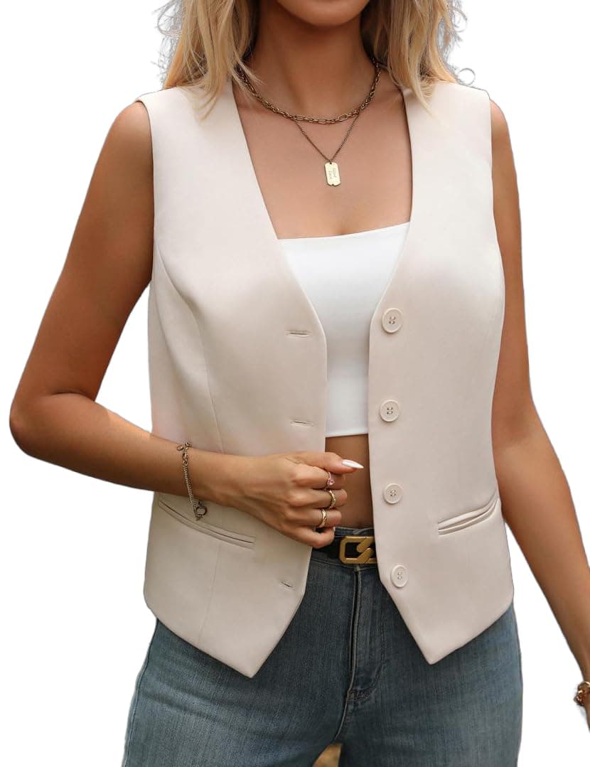 Summer Sleeveless Blazer Vest for Women