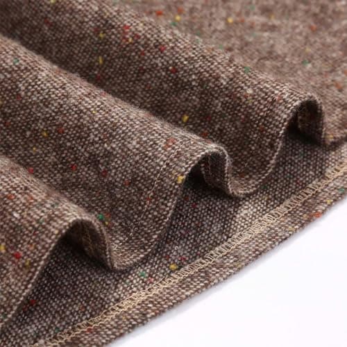 Ylingjun Long Plaid Wool Skirt for Women Winter Warm