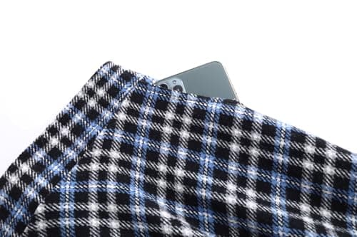 Biilyli Women's High Waist Wool Plaid Midi Skirt