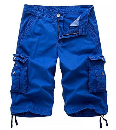 DONGD Men's Camo Cargo Shorts — Blue