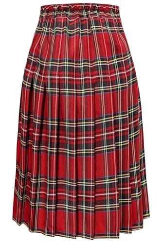 Sangtree Girls A-Line Pleated High Waist Fashion Skirt