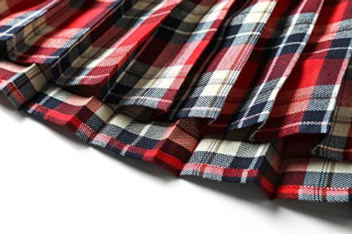 Women's Plaid Pleated Skirt Tartan Mini Skirts