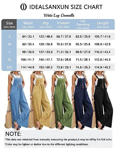 Wide Leg Overalls for Women