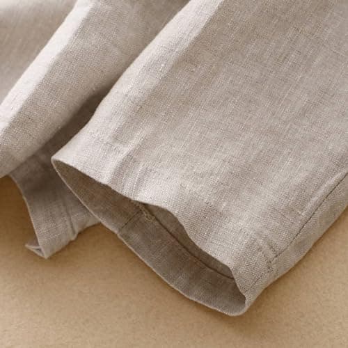 Classic Women's Cotton Linen Notch Lapel Blazer Jacket