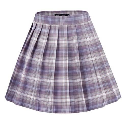 Urban CoCo Women's Plaid Pleated Mini Skirt — #3