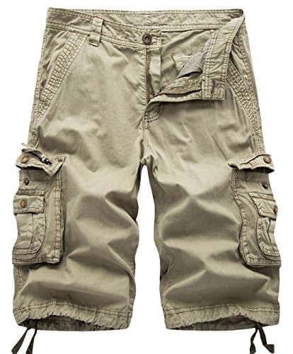 Men's Multi-Pocket Cargo Shorts — Khaki