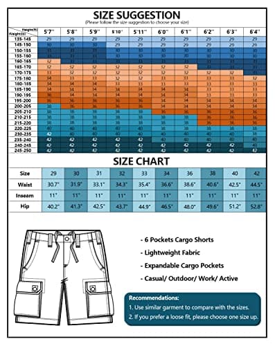 AKARMY Men's Camo Cargo Shorts with Multiple Pockets Casual Cotton Shorts