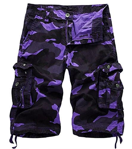 DONGD Men's Camo Cargo Shorts — Purple Camo