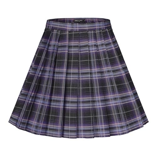 Urban CoCo Women's Plaid Pleated Mini Skirt — #9