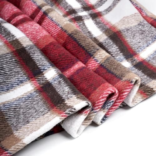Rbenxia High-Waisted Plaid Wool Mini Skirt