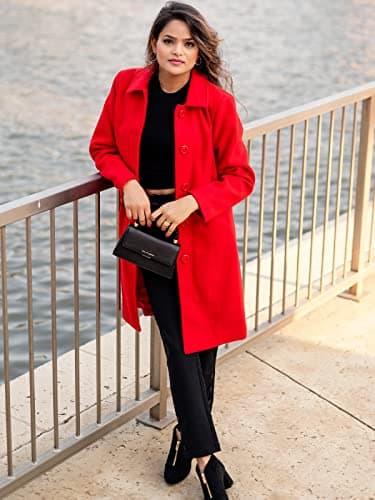 Women's Wool Trench Coat for Winter