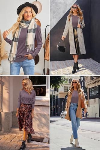 Womens Arach&Cloz Knit Sweater Long Sleeve Casual Spring Outfit Fashion