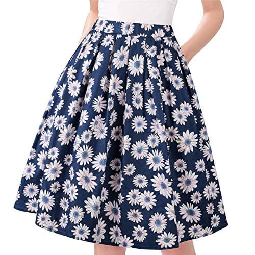 Taydey Vintage Pleated A-Line Skirts for Women — Daisy